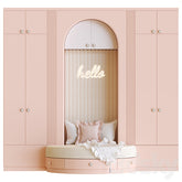 Trueliving 5 Loft Door Kids Brown wardrobes Laminated Finish & PU Finish 8Ft *2Ft *9Ft -2438.4MM X 609MM X 2743.2MM)